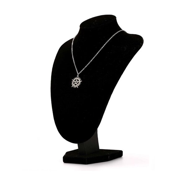 Supernatural - Anti-Possession Symbol Pendant, Stainless Steel Necklace - Picture 3 of 9